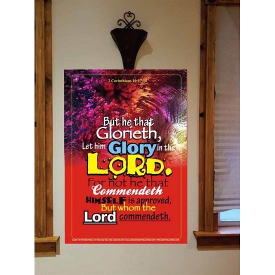 WHOM THE LORD COMMENDETH   Large Frame Scriptural Wall Art   (GWOVERCOMER3190)   