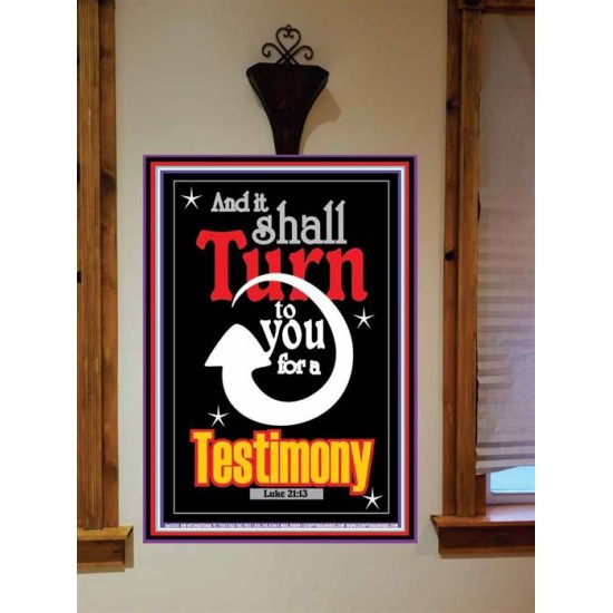 TURN TO YOU FOR A TESTIMONY   Framed Lobby Wall Decoration   (GWOVERCOMER3354)   