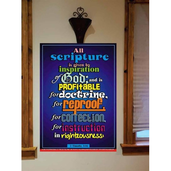 ALL SCRIPTURE   Christian Quote Frame   (GWOVERCOMER3495)   
