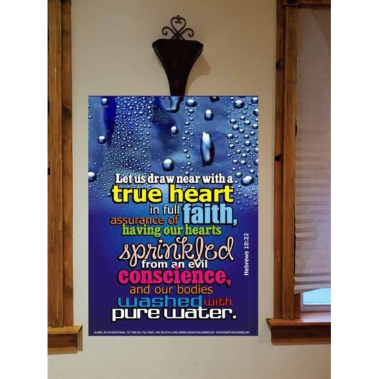 TRUE HEART   Large Frame Scriptural Wall Art   (GWOVERCOMER3803)   