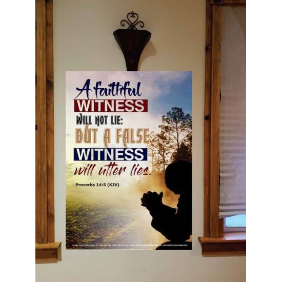 A FAITHFUL WITNESS   Encouraging Bible Verse Frame   (GWOVERCOMER3883)   