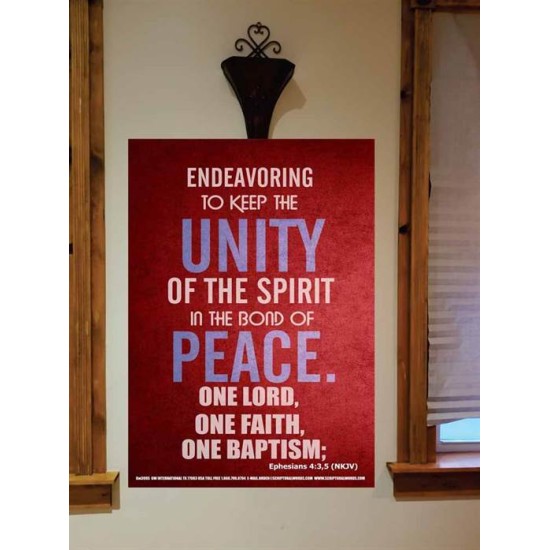 UNITY OF THE SPIRIT   Acrylic Glass Frame Scripture Art   (GWOVERCOMER3995)   