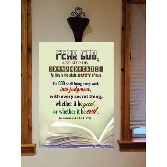 WHOLE DUTY OF MAN   Acrylic Glass Framed Bible Verse   (GWOVERCOMER4038)   