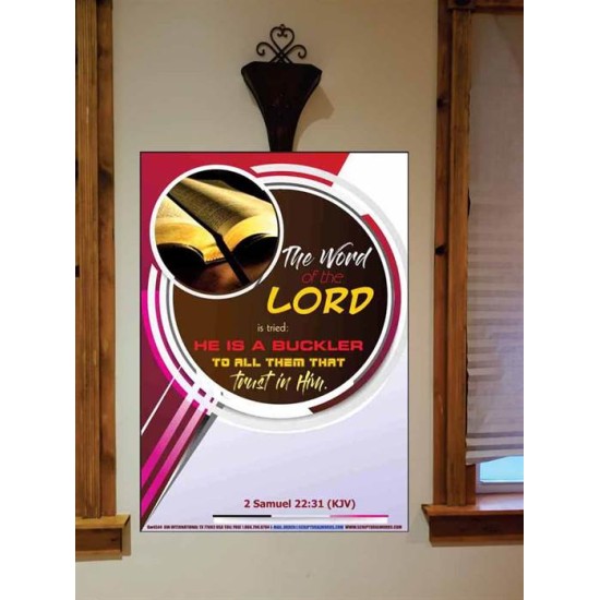 THE WORD OF THE LORD   Framed Hallway Wall Decoration   (GWOVERCOMER4544)   