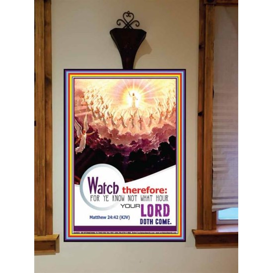 WATCH THEREFORE   Bible Verse Wall Art Frame   (GWOVERCOMER4665)   