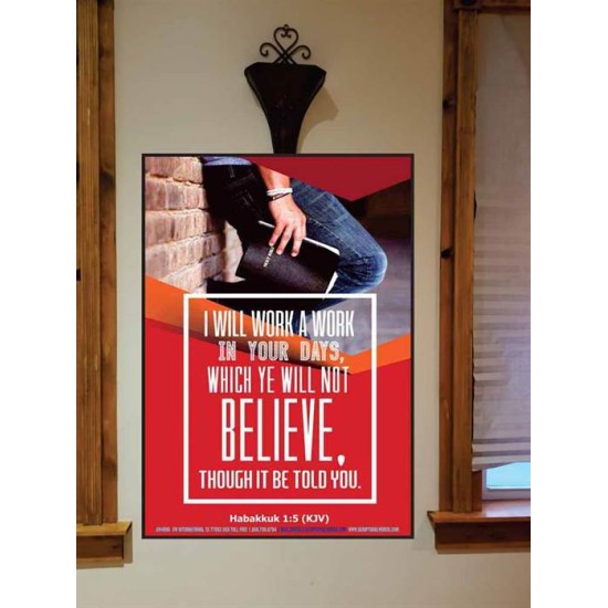 WILL YE WILL NOT BELIEVE   Bible Verse Acrylic Glass Frame   (GWOVERCOMER4895)   