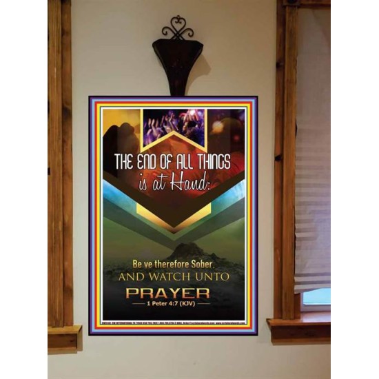 WATCH UNTO PRAYER   Portrait of Faith Wooden Framed   (GWOVERCOMER5140)   