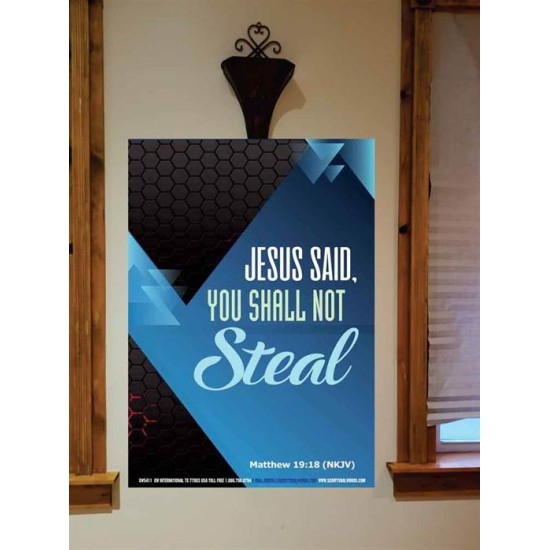 YOU SHALL NOT STEAL   Bible Verses Framed for Home Online   (GWOVERCOMER5411)   
