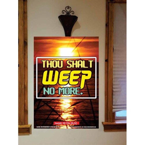 WEEP NO MORE   Framed Bible Verse   (GWOVERCOMER6485)   