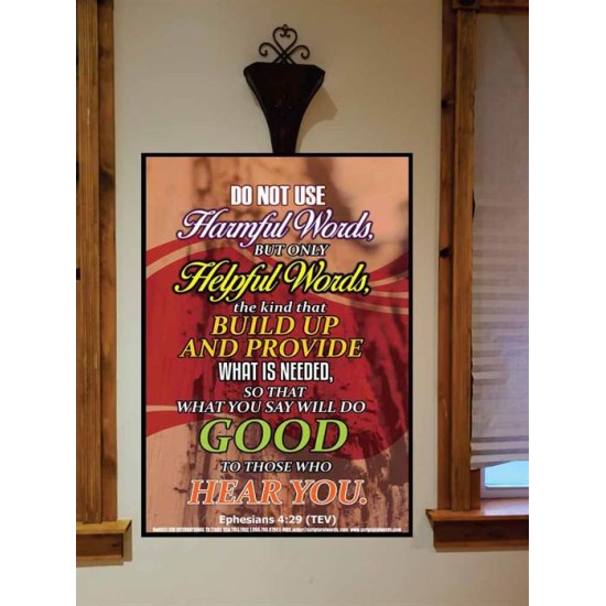 WATCH YOUR WORDS   Bible Scriptures on Love Acrylic Glass Frame   (GWOVERCOMER6651)   