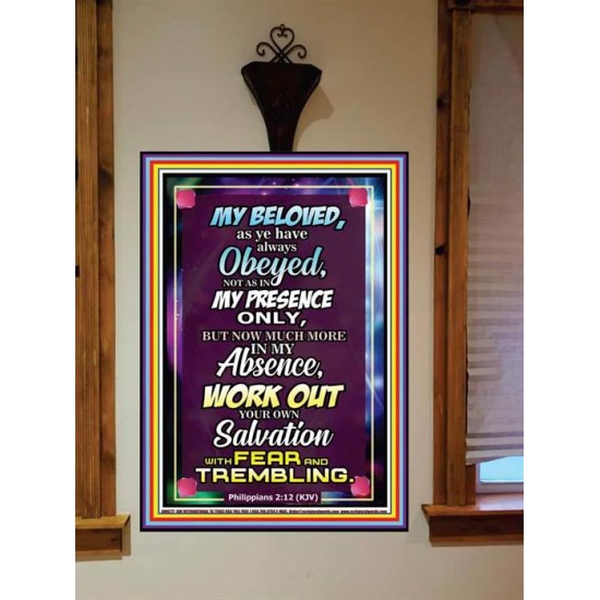 WORK OUT YOUR SALVATION   Christian Quote Frame   (GWOVERCOMER6777)   