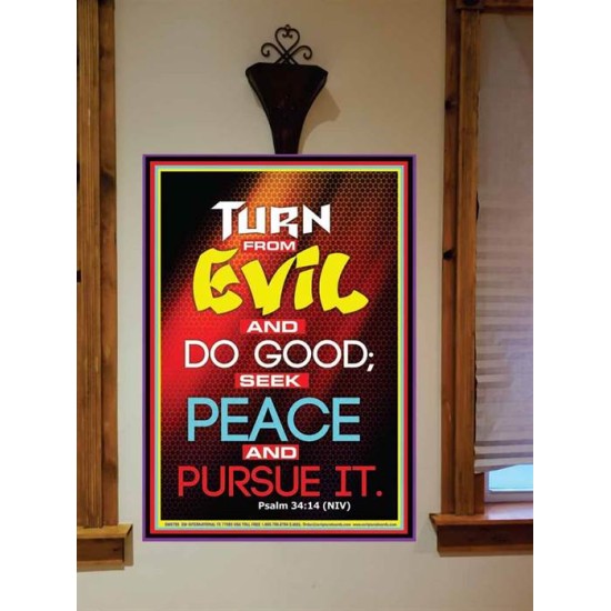 TURN FROM EVIL   Scripture Art   (GWOVERCOMER6785)   