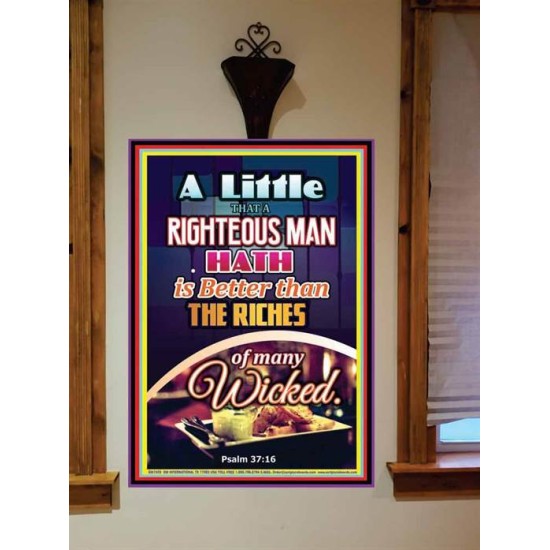 A RIGHTEOUS MAN   Bible Verses Framed for Home   (GWOVERCOMER7426)   