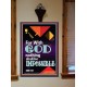 WITH GOD NOTHING SHALL BE IMPOSSIBLE   Frame Bible Verse   (GWOVERCOMER7564)   