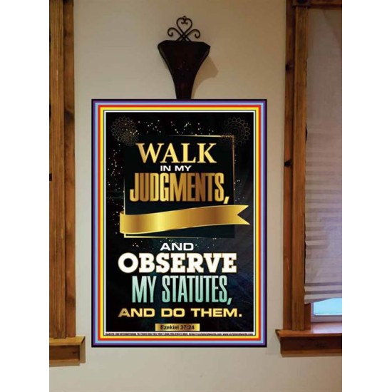 WALK IN MY JUDGEMENTS   Printable Bible Verse to Framed   (GWOVERCOMER8479)   