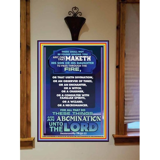 AN ABOMINATION UNTO THE LORD   Bible Verse Framed for Home Online   (GWOVERCOMER8516)   