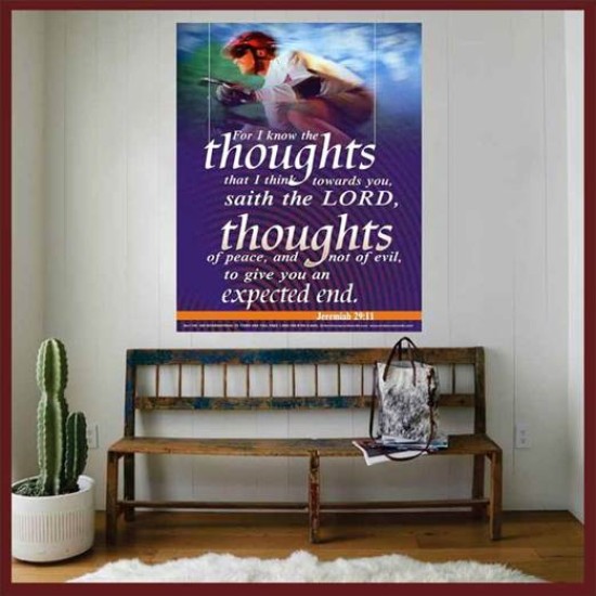 THE THOUGHTS OF PEACE   Inspirational Wall Art Poster   (GWOVERCOMER1104)   