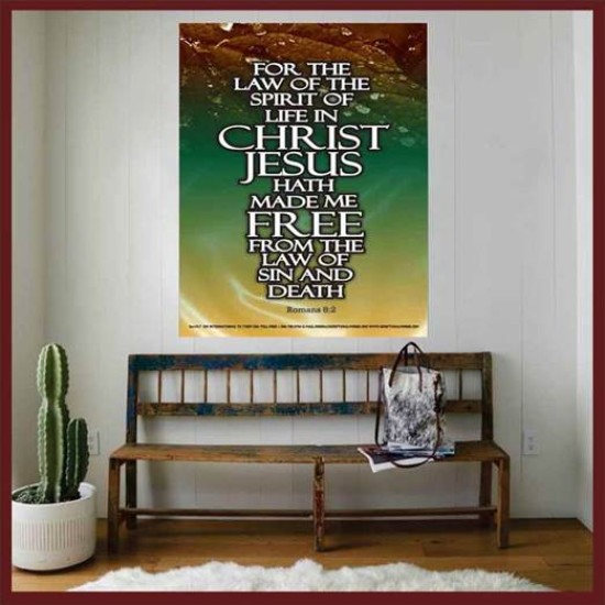 THE SPIRIT OF LIFE IN CHRIST JESUS   Framed Religious Wall Art    (GWOVERCOMER1317)   