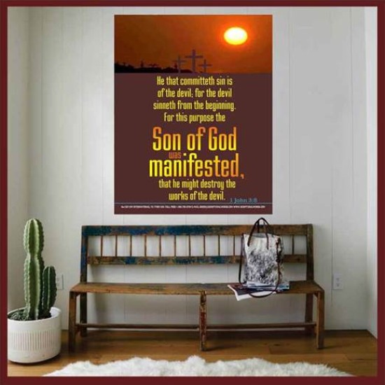 THE PURPOSE OF THE SON OF GOD   Bible Verses to Encourage  frame   (GWOVERCOMER1327)   