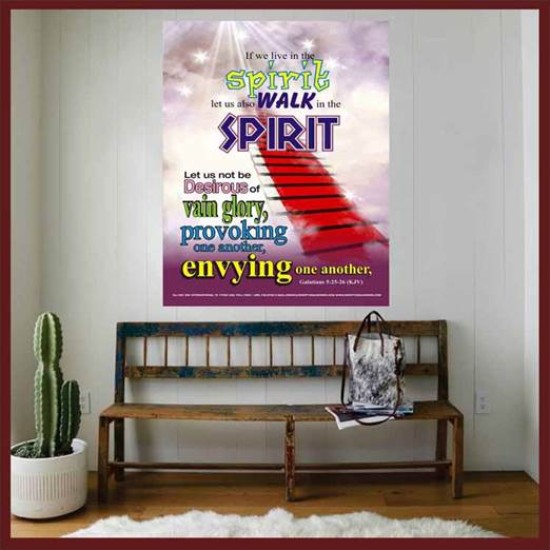 WALK IN THE SPIRIT   Large Framed Scripture Wall Art   (GWOVERCOMER1667)   