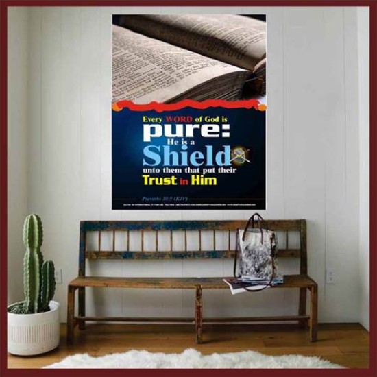 TRUST IN HIM   Scripture Art Frame   (GWOVERCOMER1763)   