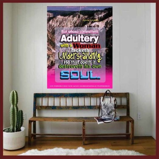 ADULTERY WITH A WOMAN   Large Frame Scripture Wall Art   (GWOVERCOMER1941)   