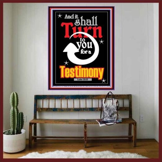 TURN TO YOU FOR A TESTIMONY   Framed Lobby Wall Decoration   (GWOVERCOMER3354)   