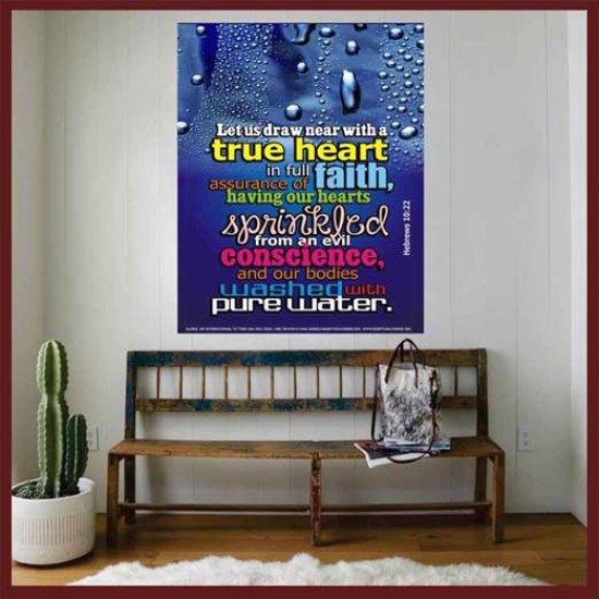 TRUE HEART   Large Frame Scriptural Wall Art   (GWOVERCOMER3803)   