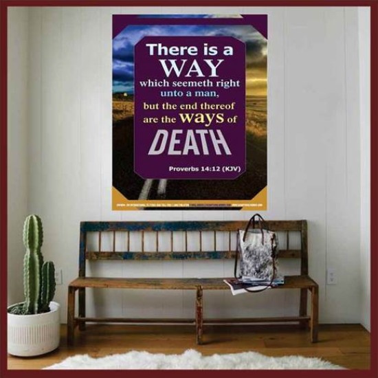 THERE IS A WAY THAT SEEMETH RIGHT   Framed Religious Wall Art    (GWOVERCOMER4694)   