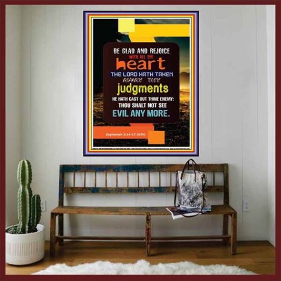 WITH ALL THE HEART   Scripture Art Prints   (GWOVERCOMER4715)   