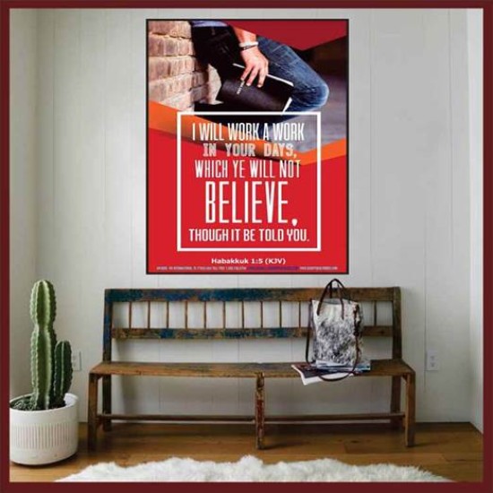 WILL YE WILL NOT BELIEVE   Bible Verse Acrylic Glass Frame   (GWOVERCOMER4895)   