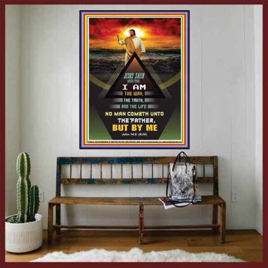 THE WAY THE TRUTH AND THE LIFE   Inspirational Wall Art Wooden Frame   (GWOVERCOMER5352)   