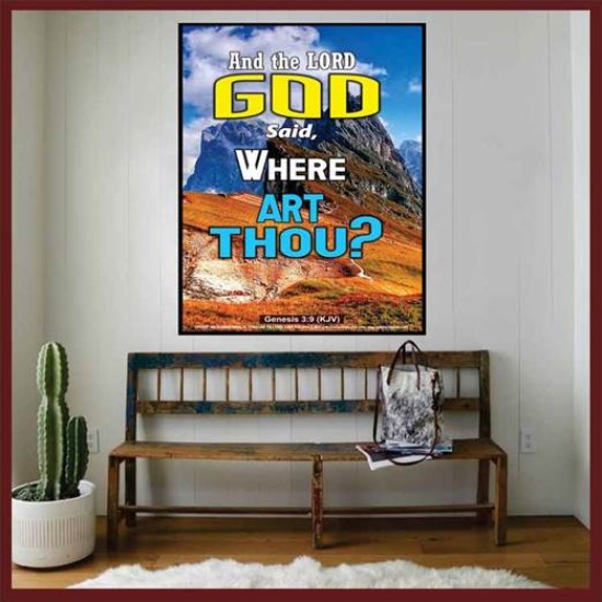 WHERE ARE THOU   Custom Framed Bible Verses   (GWOVERCOMER6402)   