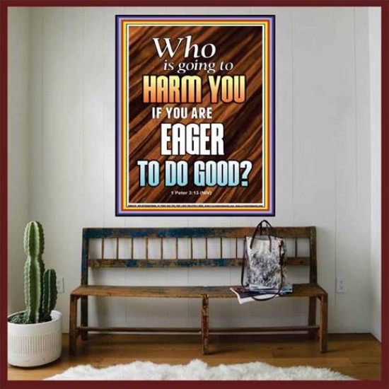 WHO IS GOING TO HARM YOU   Frame Bible Verse   (GWOVERCOMER6478)   