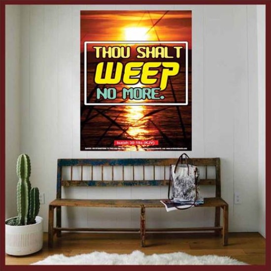 WEEP NO MORE   Framed Bible Verse   (GWOVERCOMER6485)   