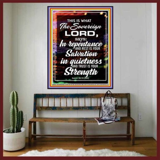 THE SOVEREIGN LORD   Contemporary Christian Wall Art   (GWOVERCOMER6487)   