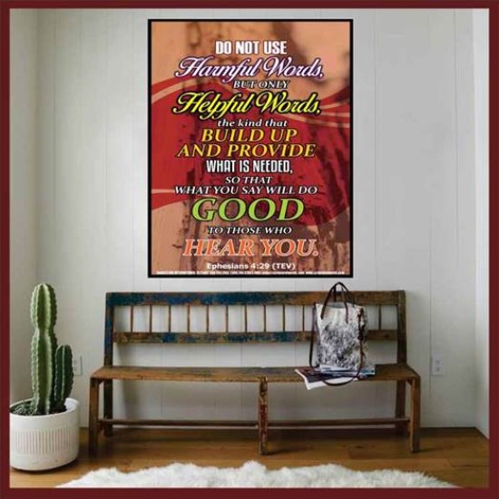 WATCH YOUR WORDS   Bible Scriptures on Love Acrylic Glass Frame   (GWOVERCOMER6651)   