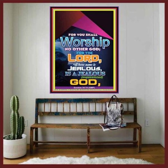 WORSHIP   Religious Art Frame   (GWOVERCOMER7346)   