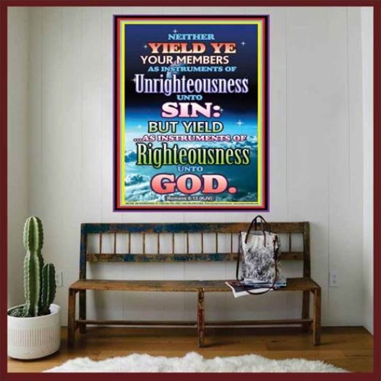 UNRIGHTEOUSNESS   Contemporary Christian Paintings Acrylic Glass frame   (GWOVERCOMER7369)   