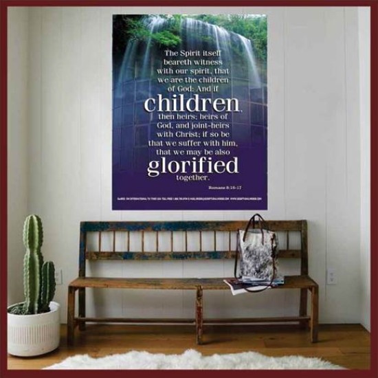 WE ARE THE CHILDREN OF GOD   Scriptural Portrait Acrylic Glass Frame   (GWOVERCOMER830)   