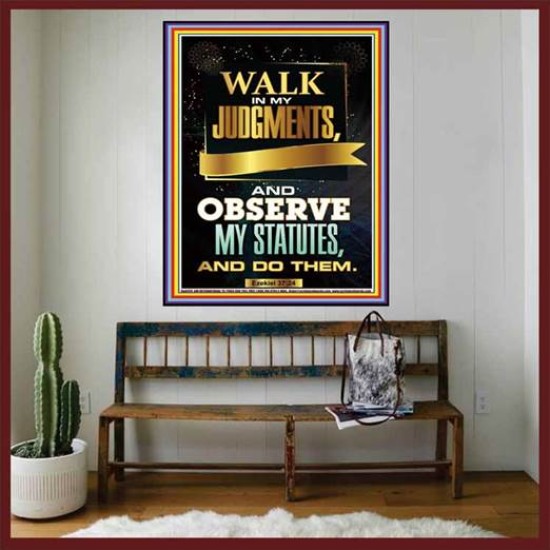 WALK IN MY JUDGEMENTS   Printable Bible Verse to Framed   (GWOVERCOMER8479)   