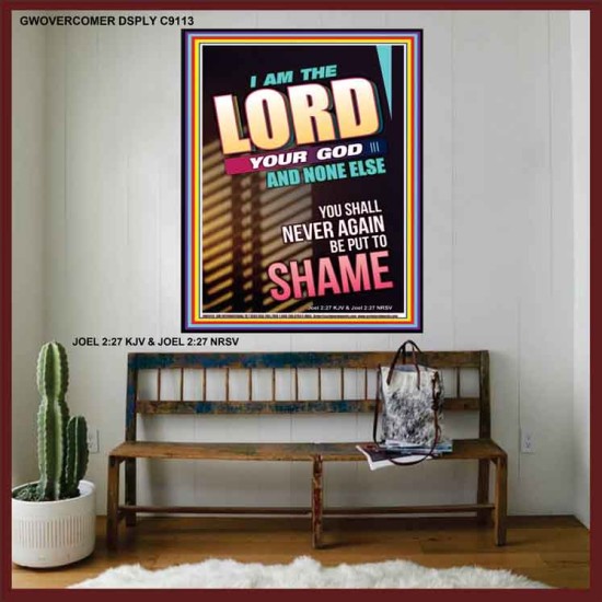 YOU SHALL NOT BE PUT TO SHAME   Bible Verse Frame for Home   (GWOVERCOMER9113)   