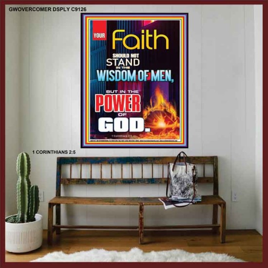 YOUR FAITH   Frame Bible Verse Online   (GWOVERCOMER9126)   