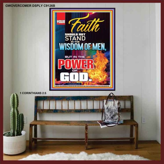 YOUR FAITH   Framed Bible Verses Online   (GWOVERCOMER9126B)   