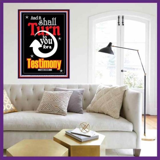 TURN TO YOU FOR A TESTIMONY   Framed Lobby Wall Decoration   (GWOVERCOMER3354)   