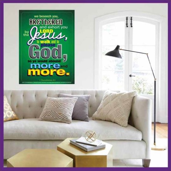 WALK AND TO PLEASE GOD   Printable Bible Verse to Frame   (GWOVERCOMER3407)   