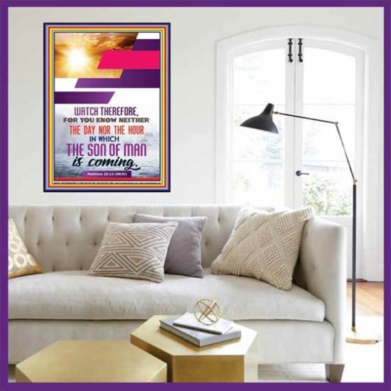 WATCH THEREFORE   Christian Framed Wall Art   (GWOVERCOMER5434)   