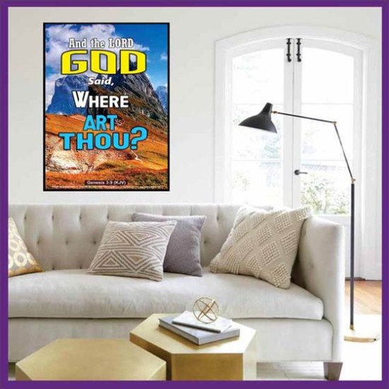 WHERE ARE THOU   Custom Framed Bible Verses   (GWOVERCOMER6402)   