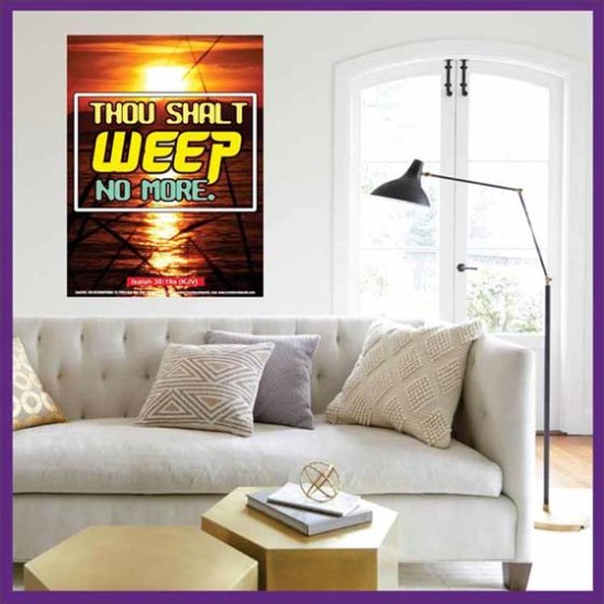 WEEP NO MORE   Framed Bible Verse   (GWOVERCOMER6485)   