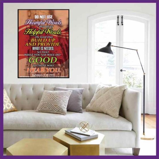 WATCH YOUR WORDS   Bible Scriptures on Love Acrylic Glass Frame   (GWOVERCOMER6651)   